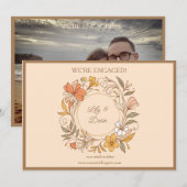 Elegante Jugendstil-Verlobung Ankündigung (Vorne/Hinten)