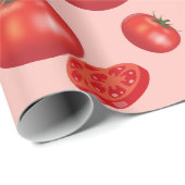 Elegante Juicy Red Tomato und Tomato Scheiben Geschenkpapier (Rolleneckpunkt)
