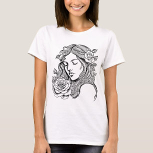 Elegante junge Dame abstraktes Hemd T-Shirt