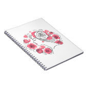 Elegante junge Dame abstraktes Notizbuch rosa Notizblock (Rechte Seite)