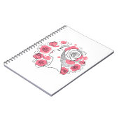 Elegante junge Dame abstraktes Notizbuch rosa Notizblock (Linke Seite)