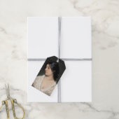 Elegante junge Lady mit Perlmuttleder Geschenkanhänger (Mit Garn)