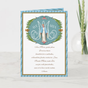 Elegante Jungfrau Mary Ave Maria Religious Card Karte