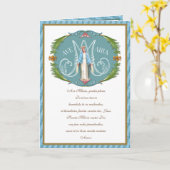 Elegante Jungfrau Mary Ave Maria Religious Card Karte (Gelbe Blume)