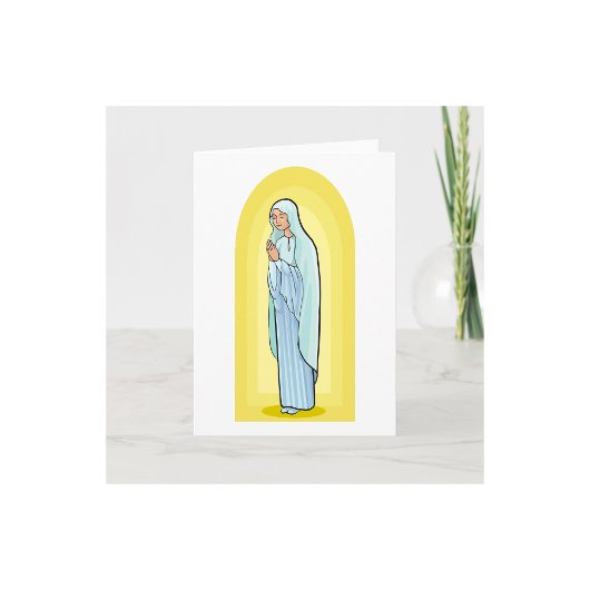 Elegante Jungfrau Mary Katholic Religious Karte