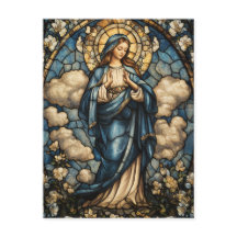 Elegante Jungfrau Mary Stainted Glass Art