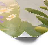 Elegante Jungfrau-Sterne-Zeichen Astrologie Glossy Poster (Ecke)