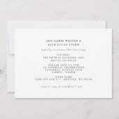 Elegante Just heiratete Foto Hochzeit Ankündigung (Rückseite)