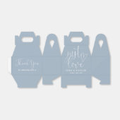 Elegante Just Liebe Herz Dusty Blue Wedding Geschenkschachtel (Ungefaltet)