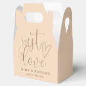 Elegante Just Liebe Herz Soft Peach Gastgeschenk H Geschenkschachtel (Geöffnet)