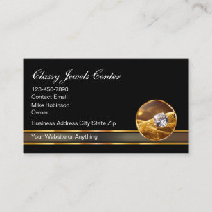 Elegante Juwelier Schmuckgeschäft Visitenkarten Visitenkarte