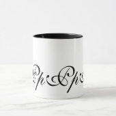 Elegante Kaffee-Tasse der Monogramm-Initialen-P Tasse (Zentrum)