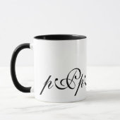 Elegante Kaffee-Tasse der Monogramm-Initialen-P Tasse (Links)