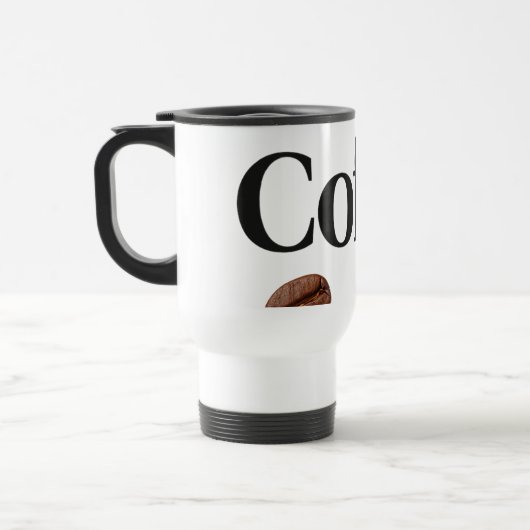 Elegante Kaffee-Tasse mit "Coffee" Text - Perfect Reisebecher (Links)