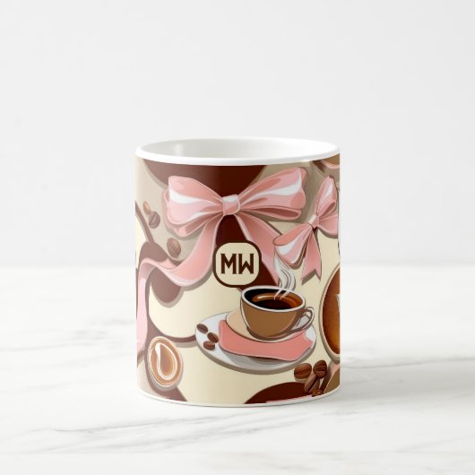 Elegante Kaffeebänder, Bowles, Monogramm Kaffeetasse (Mittel)
