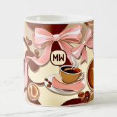 Elegante Kaffeebänder, Bowles, Monogramm Kaffeetasse