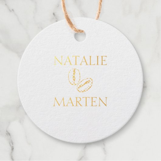 Elegante Kaffeebene Einfache botanische Bohemisch Geschenkanhänger (Vorderseite)