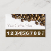 Elegante Kaffeebohnen Kaffee Loyalität Treuekarte (Vorderseite)