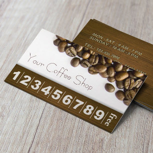 Elegante Kaffeebohnen Kaffee-Treueprogramm Treuekarte