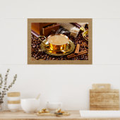 Elegante Kaffeekunst für Zuhause/Business-Dekorati Poster (Küche)
