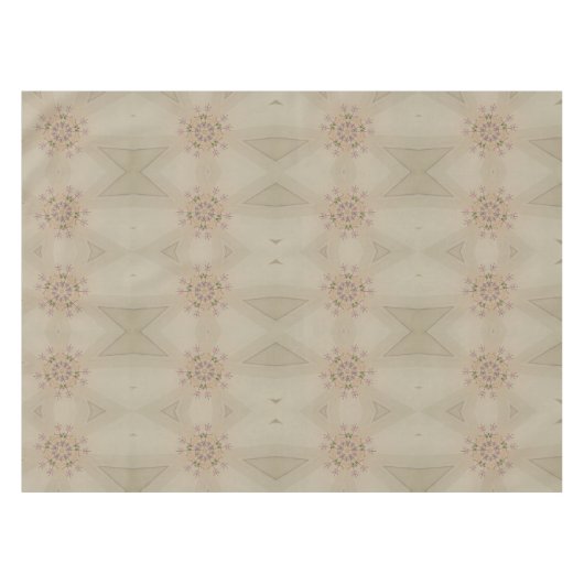 Elegante Kaleidoskopische Blume Design Pastel Tischdecke (Vorderseite (Horizontal))