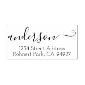 Elegante Kalligrafie-Address-Briefmarke mit Script Gummistempel (Prägung)