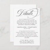 Elegante Kalligrafie American Style Handwriting Begleitkarte (Vorne/Hinten)