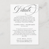 Elegante Kalligrafie American Style Handwriting Begleitkarte (Vorderseite)