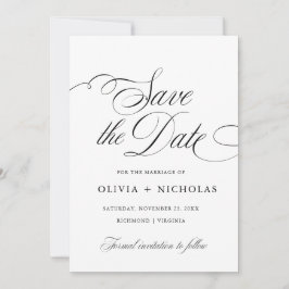 Elegante Kalligrafie American Style Handwriting Einladung