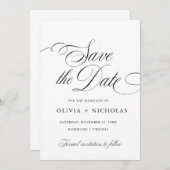 Elegante Kalligrafie American Style Handwriting Einladung (Vorne/Hinten)