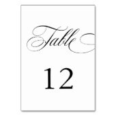 Elegante Kalligrafie American Style Handwriting Tischnummer (Rückseite)