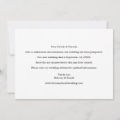 Elegante Kalligrafie ändert das Datum der neuen Da Save The Date (Rückseite)