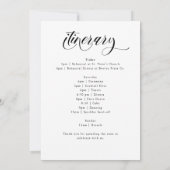 Elegante Kalligrafie Begrüßungsreise Einladung (Rückseite)