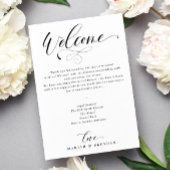 Elegante Kalligrafie Begrüßungsreise Einladung