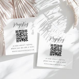 Elegante Kalligrafie Bridal oder Baby Shower Regis Begleitkarte