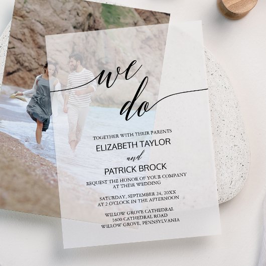 Elegante Kalligrafie Classic Einzigartig machen wi Pergament Einladungen