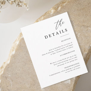 Elegante Kalligrafie, die Details hochheizen Begleitkarte