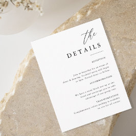 Elegante Kalligrafie, die Details hochheizen Begleitkarte