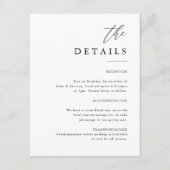 Elegante Kalligrafie, die Details hochheizen Begleitkarte (Vorderseite)