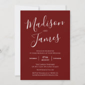 Elegante Kalligrafie Einfach Minimalistisch modern Einladung (Vorderseite)