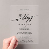 Elegante Kalligrafie Einfach Moderne Minimale Hoch Acryleinladungen (Insitu (Handheld))