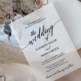 Elegante Kalligrafie Einfach Moderne Minimale Hoch Pergament Einladungen