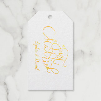 Elegante Kalligrafie, einfach verheiratet Geschenkanhänger