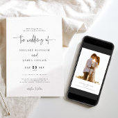 Elegante Kalligrafie Einfache Hochzeit von Einladung