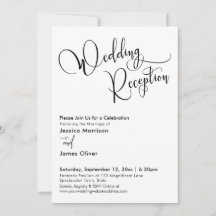 Elegante Kalligrafie Einfache Hochzeitempfehlung