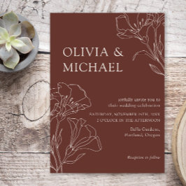 Elegante Kalligrafie Einfache Minimalistische Hoch Einladung