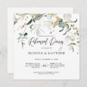 Elegante Kalligrafie Eukalyptus Probe Abendessen i (Vorne/Hinten)