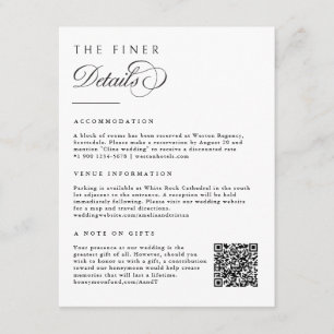 Elegante Kalligrafie Feinere Details Beilagekarte Einladung
