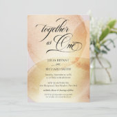 Elegante Kalligrafie Gold Wasserfarbe Moderne Einladung (Stehend Vorderseite)