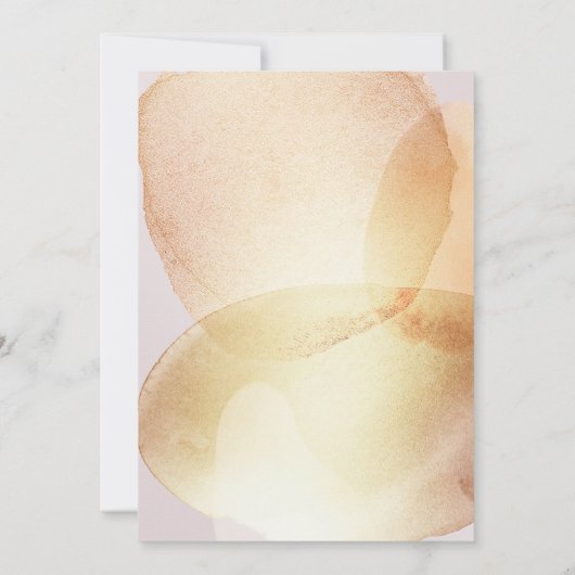 Elegante Kalligrafie Gold Wasserfarbe Moderne Einladung (Rückseite)